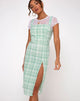 Image of Ayuka Midikleid aus Tischtuch Neo Mint
