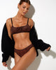 Bild von Baile Bralette in Mini Zebra Schwarz und Braun
