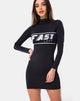 Image of Balin Bodycon Kleid in Schwarz Fast Love