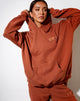Bild von Oversize Hoodie aus gebranntem Ziegelstein Be Nice Label Embro