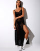 Image of Batis Maxikleid aus schwarzem Tiernetz