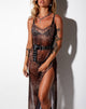 Image of Batis Maxikleid aus Mesh mit Farbverlauf Gepardenbraun