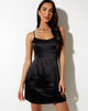Image of Batsy Minikleid aus Satin Schwarz