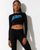 Bild von Baye Crop Top in Schwarz Out Of This World