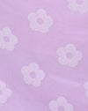 Flieder Mesh Daisy Weiß Flock