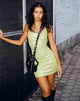 Image of Benia Minikleid aus Drape Pailletten lindgrün