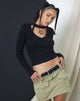 image of Belen Langarm-Top in Schwarz