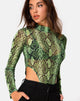 Bild von Berani Mieder in Slime Lime Snake Mesh