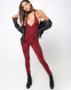 Bild von Bersh Plunge Unitard in farbigem Tier Rot