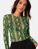 Image of Betina Mieder in Slime Lime Snake Mesh