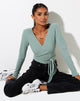 Image of Bianca Wickeloberteil in Rippe oliv