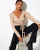 Image of Bianca Wickeloberteil in Rib Tan