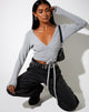 Image of Bianca Top in Grau meliert