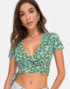 Bild von Bilen Top in Floral Field Green