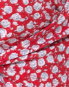 Ditsy Rose Rot und Silber