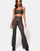 Image of Herlom Flare Trouser in Over the Moon Schwarz mit Glitter