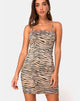 Bild von Boco Bodycon Kleid in 90s Zebra Taupe