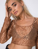 Image von Bon Top in Leopard Sheen Net Caramel