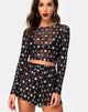 Bild von Bonnie Crop Top in Over the Moon Schwarz mit Glitter