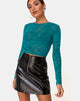 Bild von Bonnie Crop Top in Zebra Flock Waldgrün