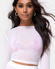 Bild von Bonnie Crop Top aus Netz Weiß