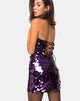 Image of Breena Kleid in Pflaume Disc Pailletten