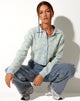 Image of Bufo Strickjacke in Baby Shroom Blau und Gelb