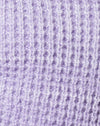Grobgestricktes Lila und Weiß