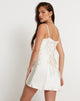 Image of Carica Minikleid aus Satin in Elfenbein