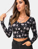 Image of Carla Crop Top in Moonlight Schwarz
