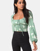 Bild von Carmen Top in Mono Flower Green