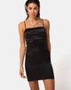 Image of Cecile Kleid aus Satin Schwarz