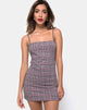 Image of Cecile Kleid in Charles Check Blush
