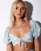Bild von Chelin Crop Top in Sage Daisy