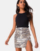 Bild von Cheri Split Mini Rock in Tiger Clear Pailletten