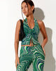 Bild von Dapa Vest Top in 70s Ripple Green