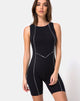 Bild von Coda Unitard in Schwarz mit Paspellinie