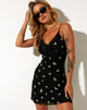 Image of Coline Minikleid in Schwarz Daisy Lime Embro