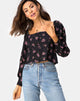 Bild von Conila Crop Bluse in Sohey Rose Schwarz
