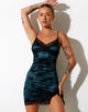 Image of Coti Bodycon Kleid in Rose Flock Waldgrün