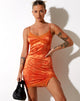 Image of Coti Bodycon Kleid in Rose Flock Tangerine