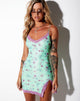 Image of Coti Bodycon Kleid aus Mesh Bloom Limette
