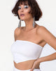 Bild von Diamond Tube Top in Mini Rib Weiß