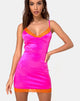 Image of Amor-Kleid in Rosa mit orangefarbener Spitze