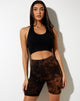 Bild von Cycle Short in Schwarz und Rost Tie Dye
