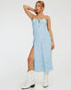 Image of Cypress Midikleid in Ditsy Rose Blau