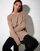 Image of Papa-Pullover aus Chenille Taupe