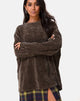 Image of Papa-Pullover in Khaki gestrickt