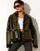 Image of Dagna Jacke in PU Dunkel-Olive