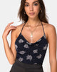 Image of Dais Mieder in Schwarz Flock Rose